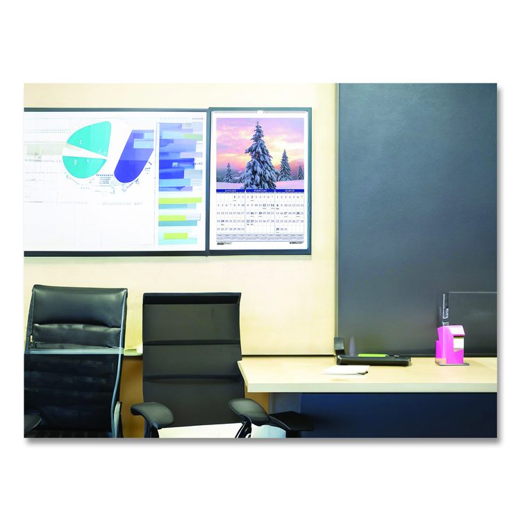 Recycled Three-Month Season Wall Calendar, 12 x 16.5, Multicolored Sheets, 14-Month: Dec 2025 to Jan 2027