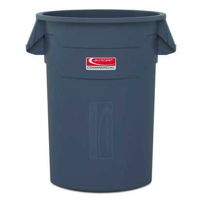 Injection Molded Utility Trash Can, 20 gal, Resin, Gray