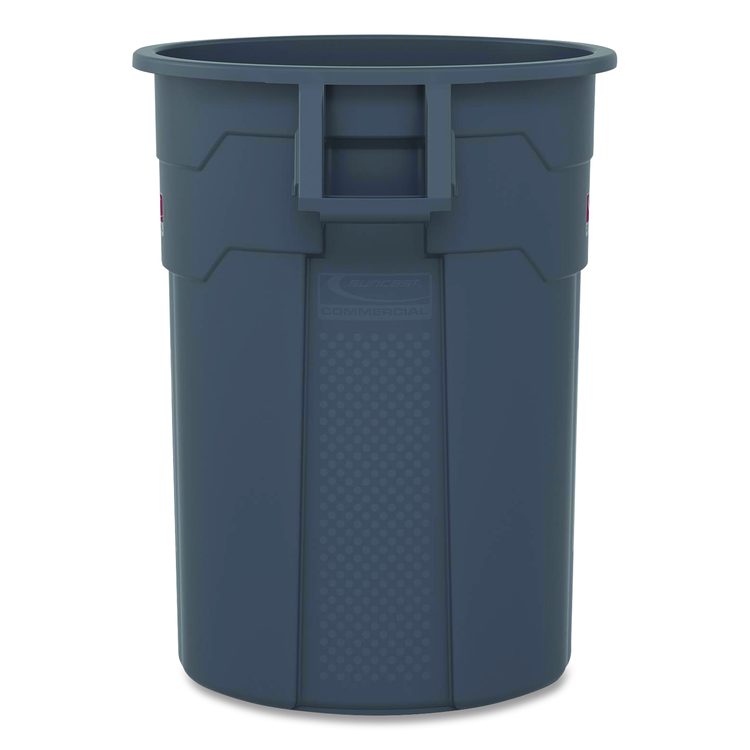 Injection Molded Utility Trash Can, 20 gal, Resin, Gray