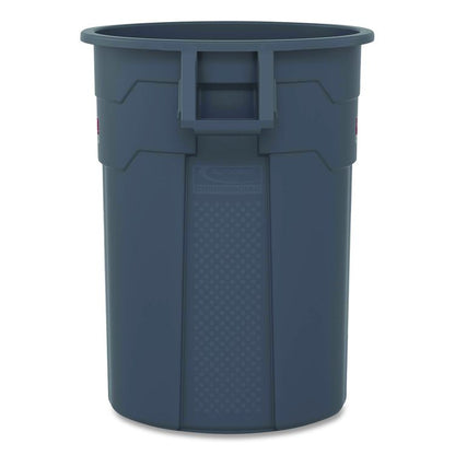 Injection Molded Utility Trash Can, 20 gal, Resin, Gray
