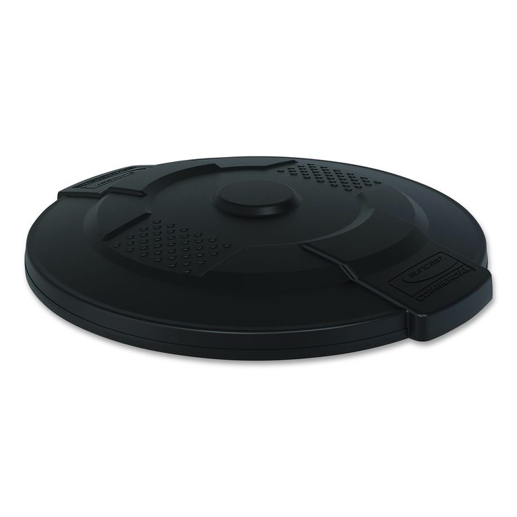 Utility Trash Can Lid for 20 gal Trash Can, 19.74" Diameter x 2.9", Black