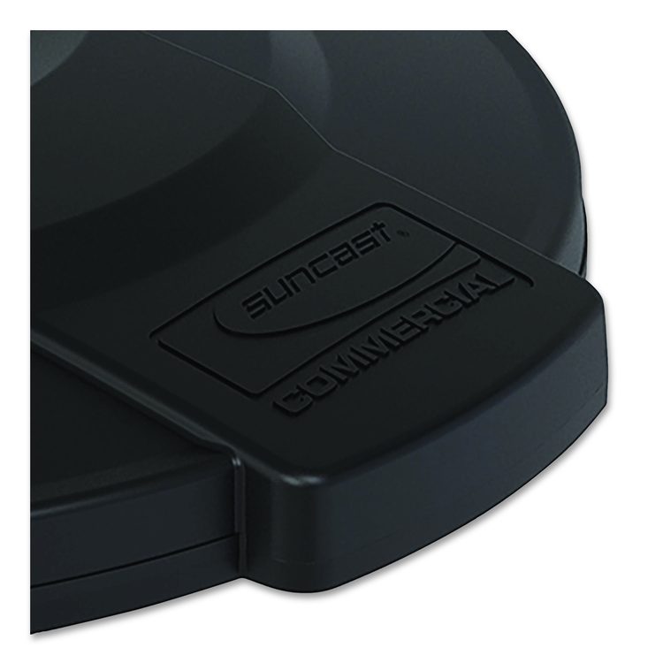 Utility Trash Can Lid for 20 gal Trash Can, 19.74" Diameter x 2.9", Black