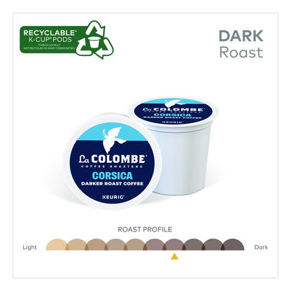 Coffee K-Cup Pods, Corsica Dark Roast, 20/Box