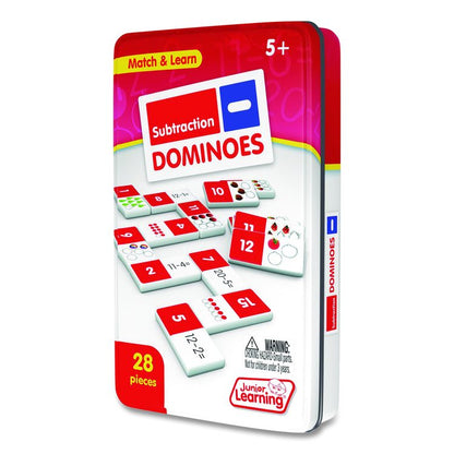 Subtraction Dominoes, 1 to 2 Players, Grades K to 5, 28 Pieces