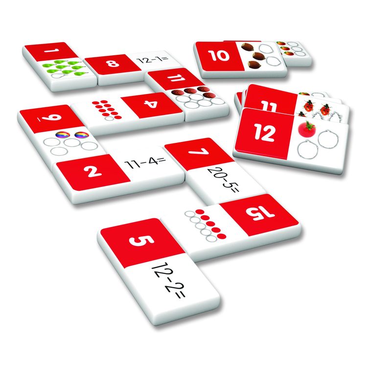 Subtraction Dominoes, 1 to 2 Players, Grades K to 5, 28 Pieces