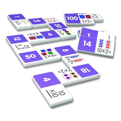 Multiplication Dominoes, 1 to 2 Players, Grades 2 to 4, 28 Pieces