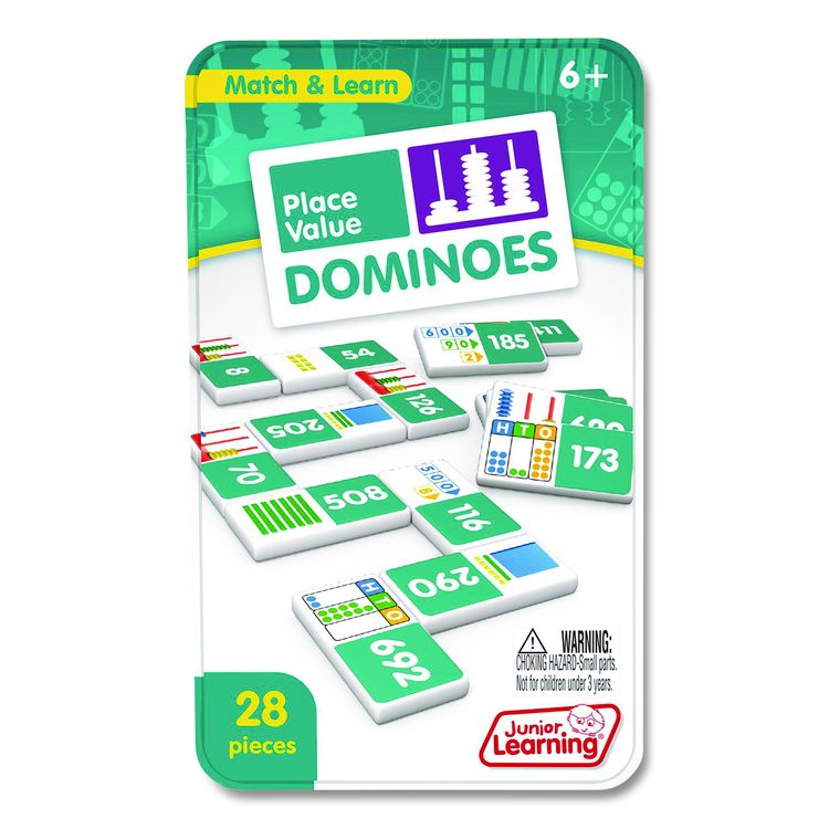 Place Value Dominoes, 1 to 2 Players, Grades 1 to 7, 28 Pieces