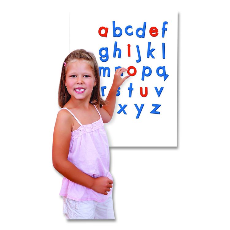 Rainbow Giant Alphabet, Lowercase Letters, +/- 3" Tall, Blue Consonants, Red Vowels, 26 Pieces
