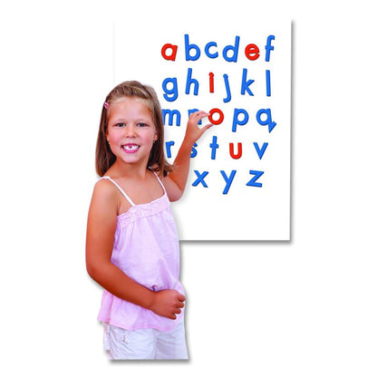 Rainbow Giant Alphabet, Lowercase Letters, +/- 3" Tall, Blue Consonants, Red Vowels, 26 Pieces