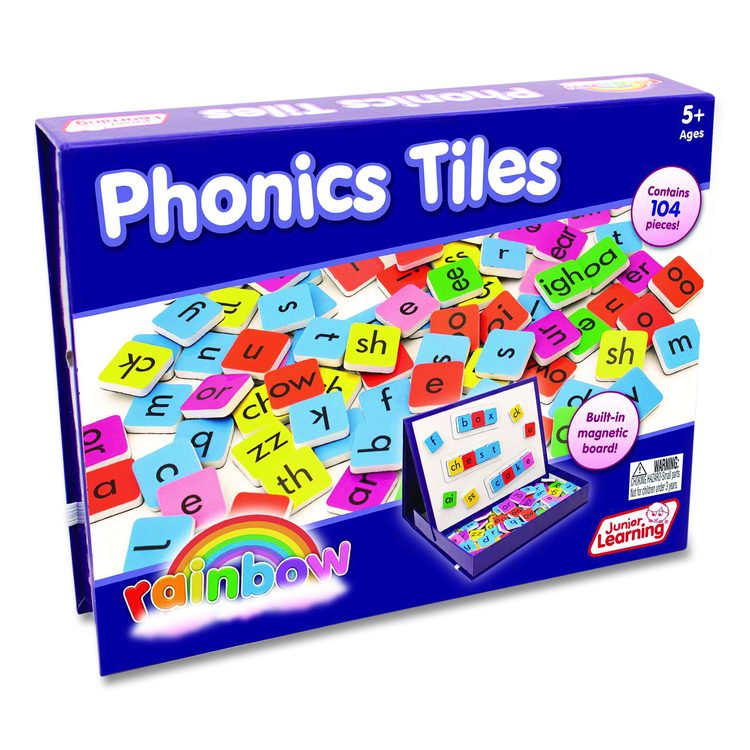 Rainbow Phonics Tiles, Grades K to 2, 104 Pieces