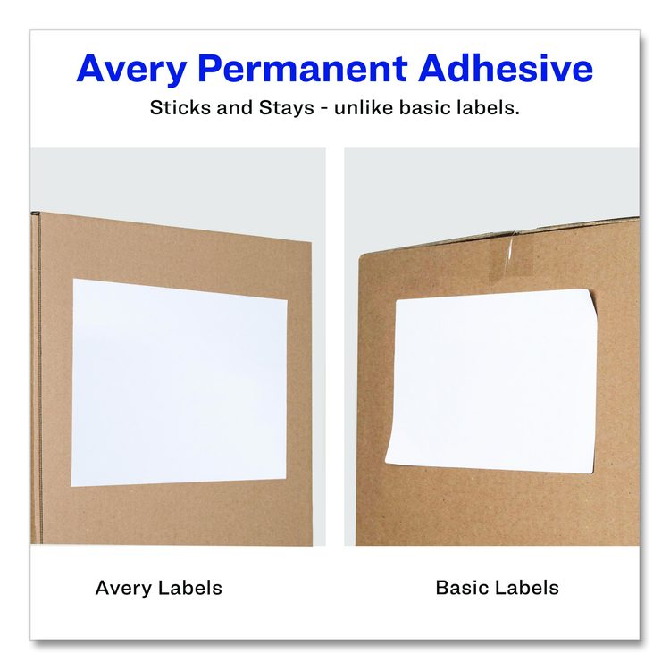 White Shipping Labels-Bulk Packs, Inkjet/Laser Printers, 8.5 x 11, White, 500/Carton