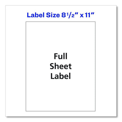 White Shipping Labels-Bulk Packs, Inkjet/Laser Printers, 8.5 x 11, White, 500/Carton