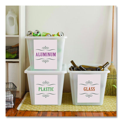White Shipping Labels-Bulk Packs, Inkjet/Laser Printers, 8.5 x 11, White, 500/Carton