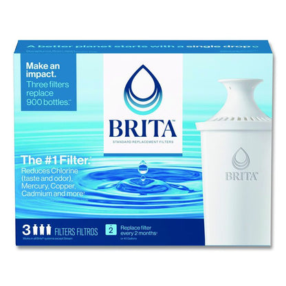 Standard Replacement Filters for Pitchers, Made Without BPA, 3/Pack