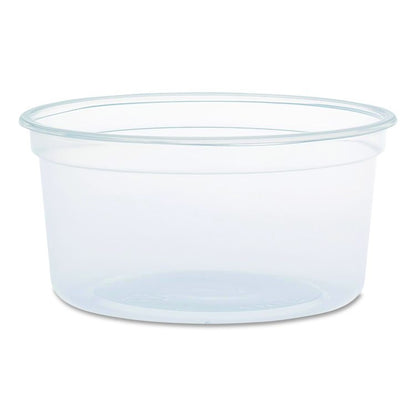 MicroGourmet Food Containers, 12 oz, 4.68" Diameter x 2.25"h, Clear, Plastic, 500/Carton