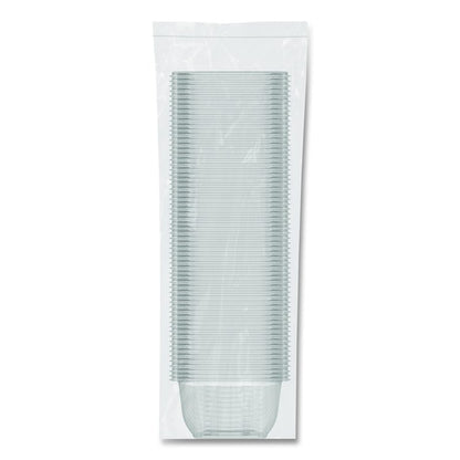 Square Plastic Bowls, 16 oz, 8.5 x 8.5 x 1.96, Clear, Plastic, 63 Bowls/Sleeve, 8 Sleeves/Carton