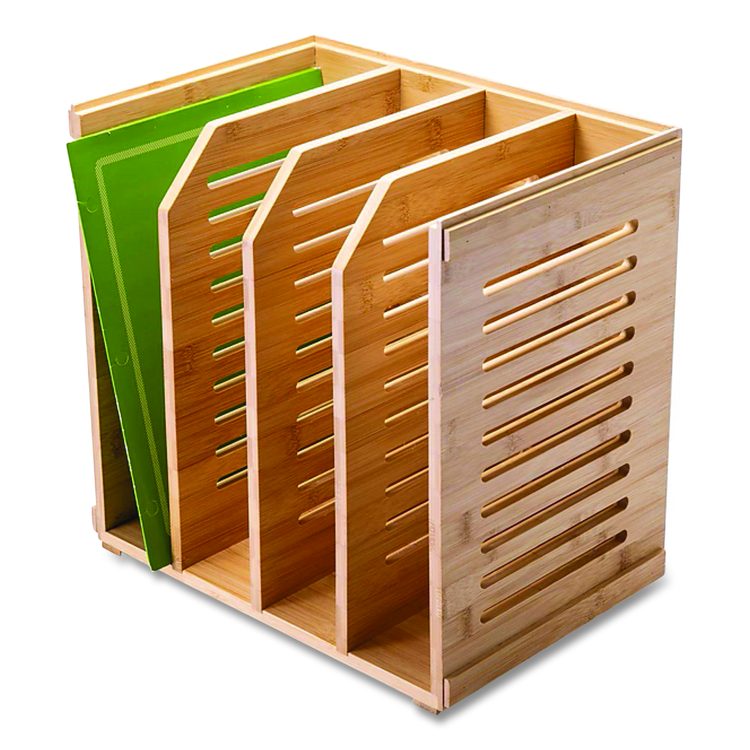 Bamboo Magazine File, 14.09 x 14.41 x 14.41, Brown