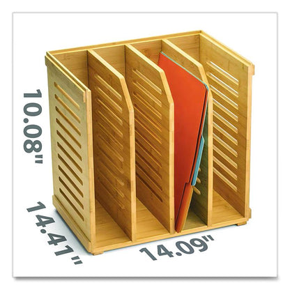 Bamboo Magazine File, 14.09 x 14.41 x 14.41, Brown