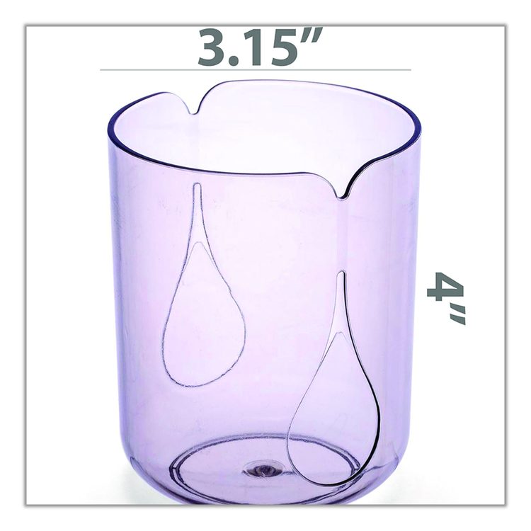Recycled Plastic Three-Piece Desk Set: (1) Pencil Cup, (1) Stapler, (1) Tape Dispenser, (1) Roll of Tape, Translucent Ash