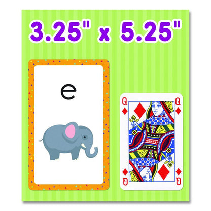 Alphabet Flash Cards, Grades Pre-K to 1, 3.25" x 5.25", Assorted Colors, 54 Cards