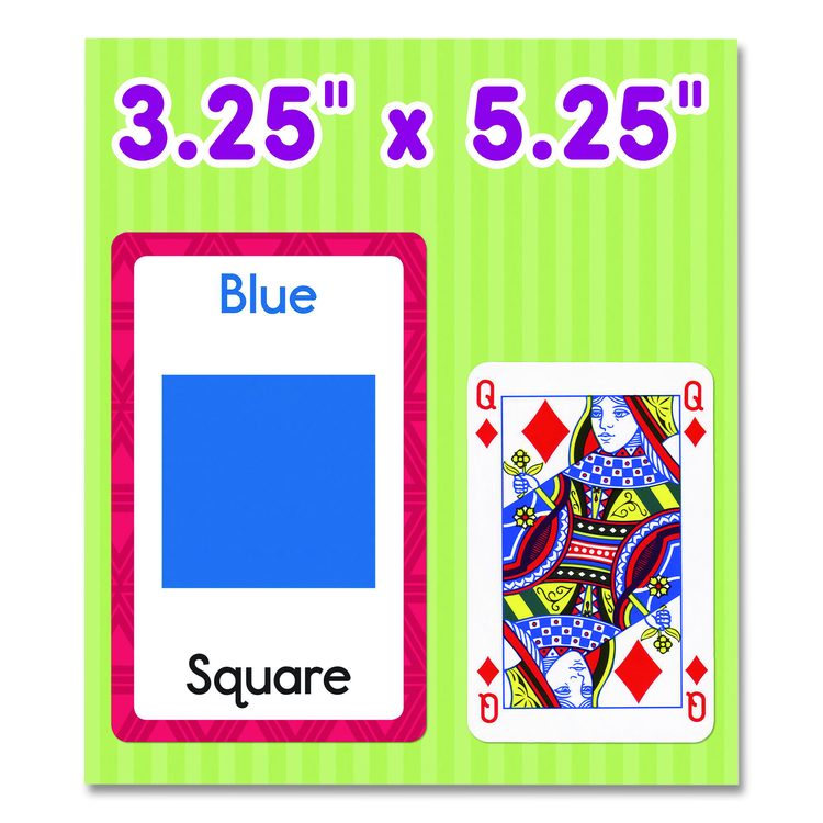 Colors and Shapes Flash Cards, Grades Pre-K to 1, 3.25" x 5.25", Assorted Colors, 54 Cards