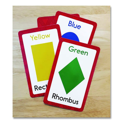 Colors and Shapes Flash Cards, Grades Pre-K to 1, 3.25" x 5.25", Assorted Colors, 54 Cards