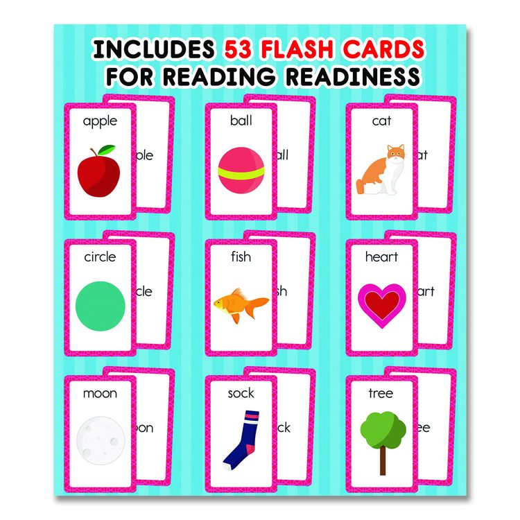 First Words Flash Cards, Grades Pre-K to 1, 3.25" x 5.25", Assorted Colors, 54 Cards