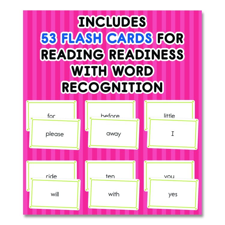 Sight Words Flash Cards, Grades Pre-K to 1, 3.25" x 5.25", Assorted Colors, 54 Cards
