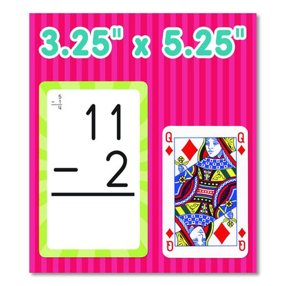 Subtraction 0 to 12 Flash Cards, Grades 1 to 5, 3.25" x 5.25", Assorted Colors, 54 Cards
