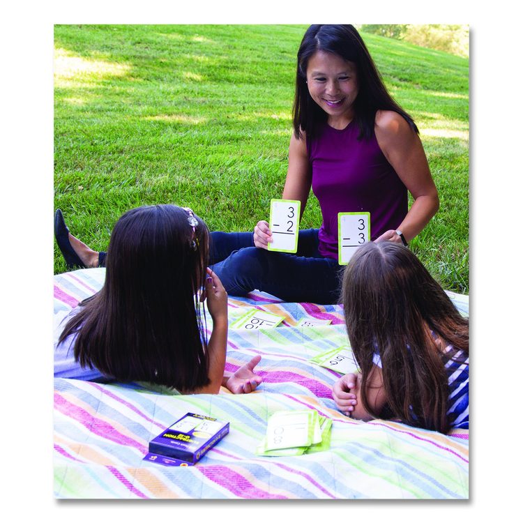 Subtraction 0 to 12 Flash Cards, Grades 1 to 5, 3.25" x 5.25", Assorted Colors, 54 Cards