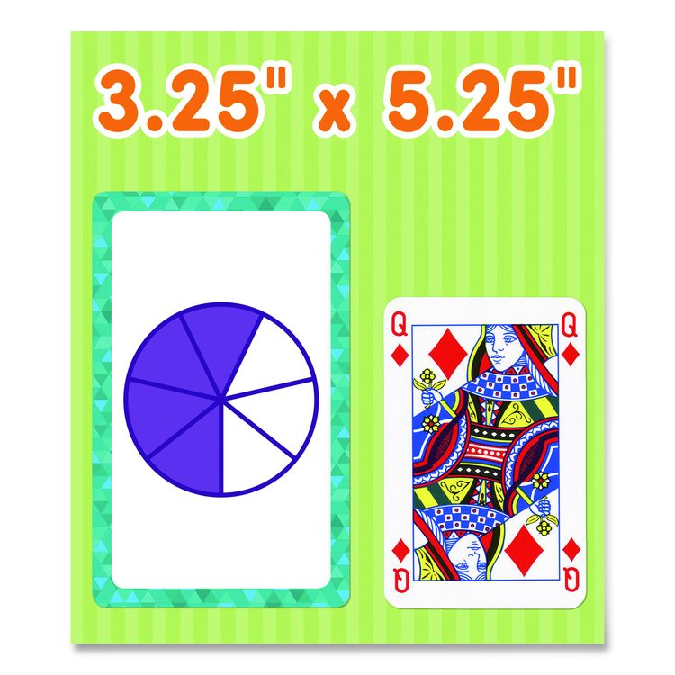 Fractions Flash Cards, Grades 4 to 6, 3.25" x 5.25", Assorted Colors, 54 Cards