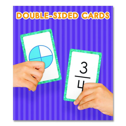 Fractions Flash Cards, Grades 4 to 6, 3.25" x 5.25", Assorted Colors, 54 Cards