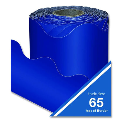 Rolled Scalloped Border, 2.25" x 65 ft, Navy
