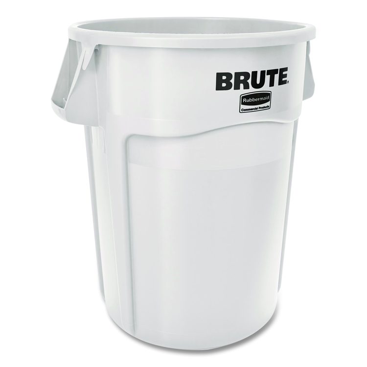 Brute Container, 44 gal, Plastic, White