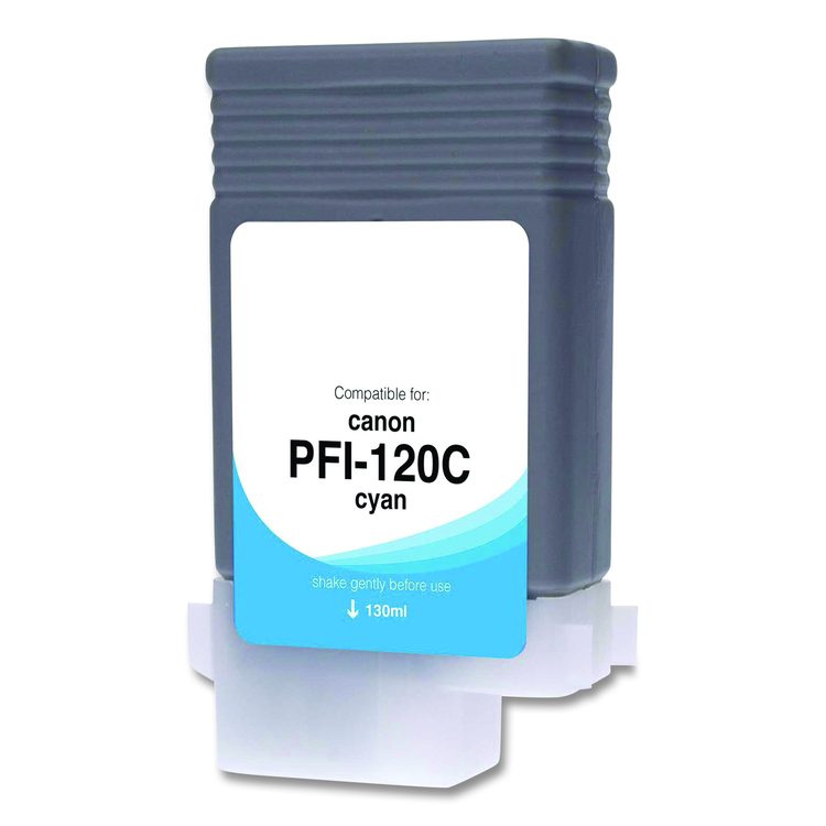 Compatible Cyan Ink, Replacement for PFI-120 (2886C001), 130 mL