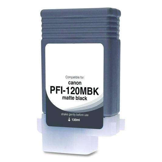 Compatible Matte Black Ink, Replacement for PFI-120 (2884C001), 130 mL