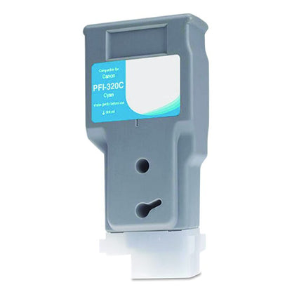 Compatible Cyan Ink, Replacement for PFI-320 (PFI-320C), 330 mL