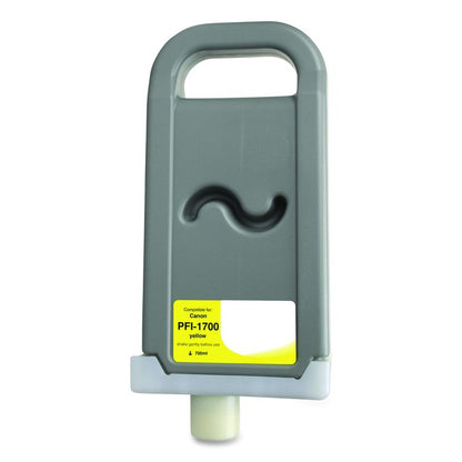 Compatible Yellow Ink, Replacement for PFI-1700 (0778C001AA), 700 mL
