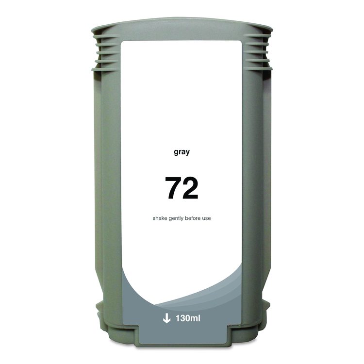 Remanufactured Gray High-Yield Ink, Replacement for 72 (C9374A), 130 mL