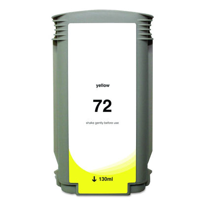 Remanufactured Yellow High-Yield Ink, Replacement for 72 (C9373A), 130 mL