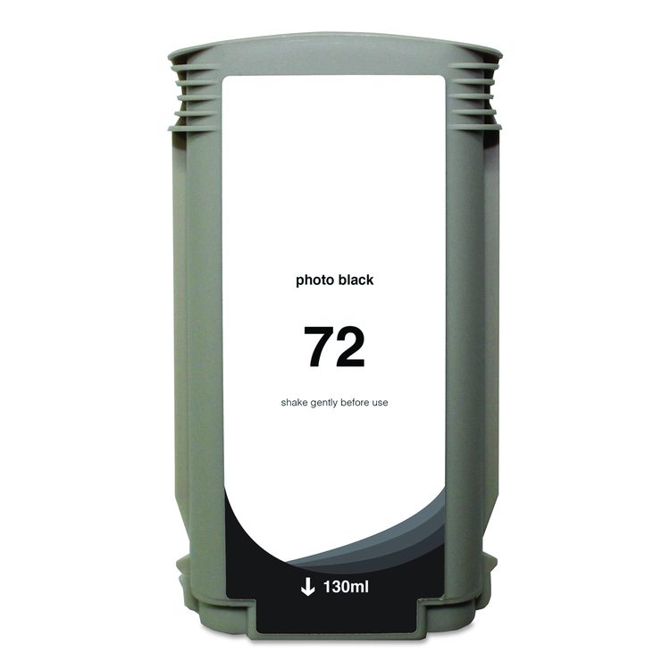 Remanufactured Photo Black High-Yield Ink, Replacement for 72 (C9370A), 130 mL