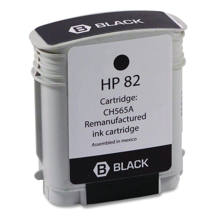 Remanufactured Black High-Yield Ink, Replacement for 82 (CH565A), 69 mL
