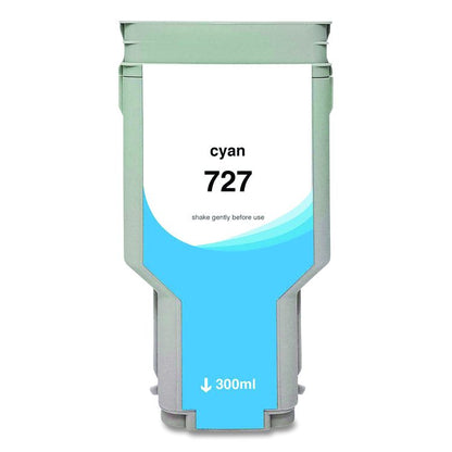 Compatible Cyan High-Yield Ink, Replacement for 727XL (F9J76A), 300 mL