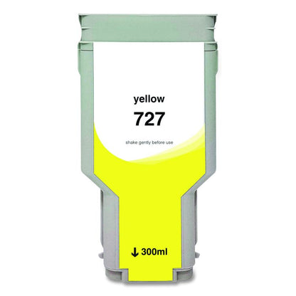 Compatible Yellow High-Yield Ink, Replacement for 727XL (F9J78A), 300 mL