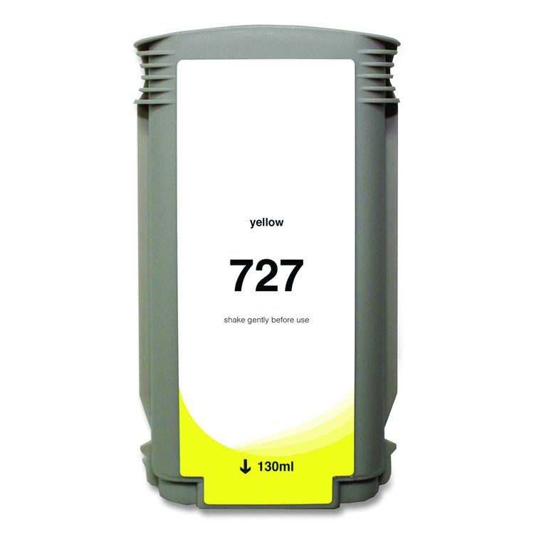 Compatible Yellow Ink, Replacement for 727 (B3P21A), 130 mL