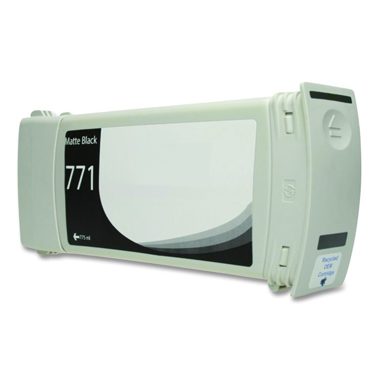 Remanufactured Matte Black Ink, Replacement for 771 (CE037A, B6Y15A) 775 mL