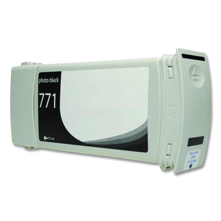 Remanufactured Photo Black Ink, Replacement for 771 (CE043A, B6Y21A), 775 mL