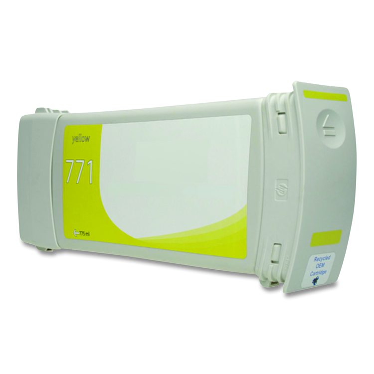 Remanufactured Yellow Ink, Replacement for 771 (CE040A, B6Y18A) 775 mL