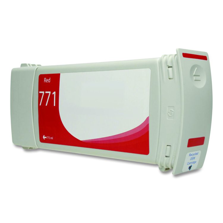 Remanufactured Chromatic Red Ink, Replacement for 771 (CE038A, B6Y16A), 775 mL