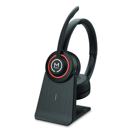 Sanctuary Wireless Noise Canceling UC Headset with Boom Mic HS6750ANC, Binaural, Over the Head Headset